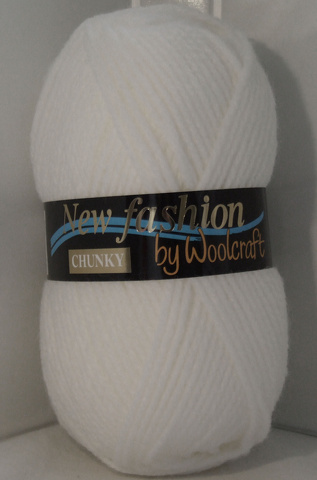 New Fashion Chunky Yarn 10 x 100g Balls White